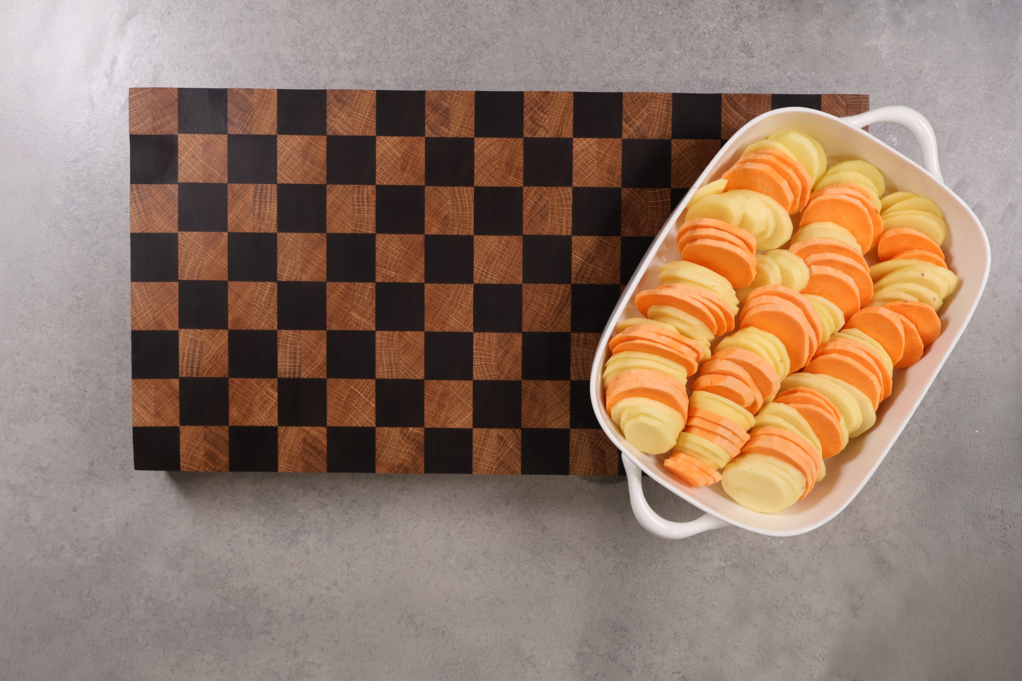 Checker Pattern - large End Grain Chopping Board