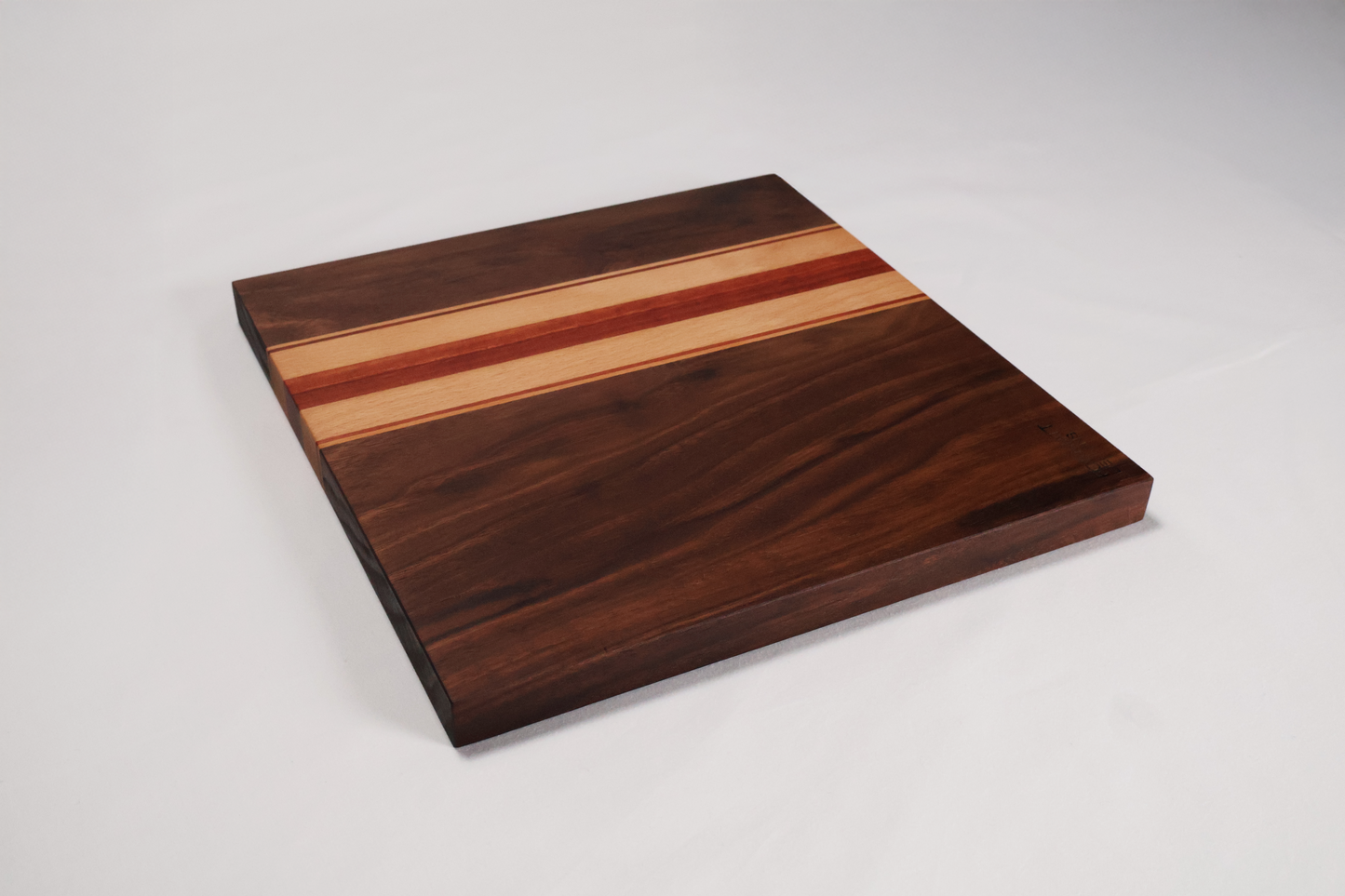 Cheese Board - Square Jarrah Stripe