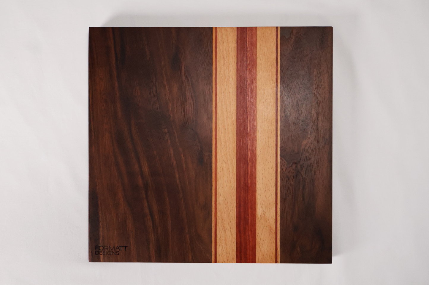Cheese Board - Square Jarrah Stripe